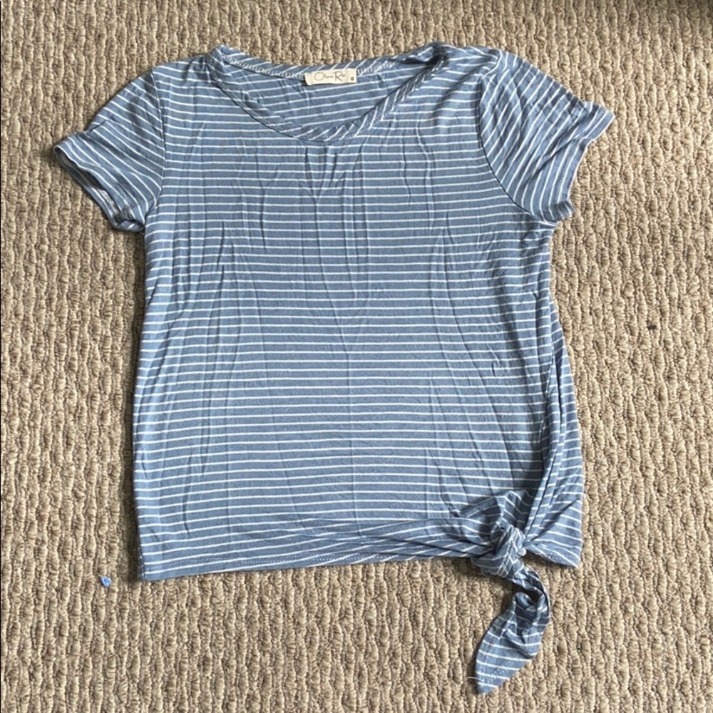 Blue striped top